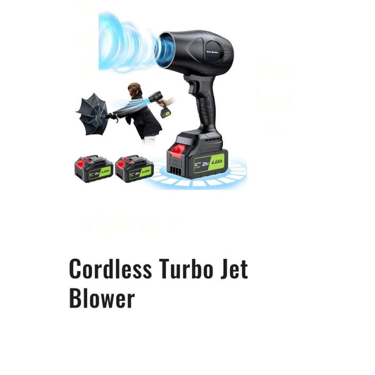 Cordless Turbo Jet BloTurbo Jet Blower, Cordless Turbo Super Power Air Dusterwer