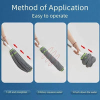 NEDLIX's Self-Wringing Floor Mop | 2-in-1 Scrub & Mop Head | Less Effort, More Sparkle