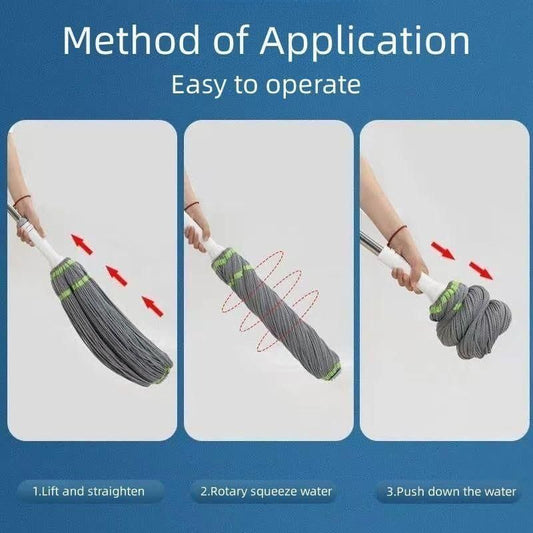 NEDLIX's Self-Wringing Floor Mop | 2-in-1 Scrub & Mop Head | Less Effort, More Sparkle