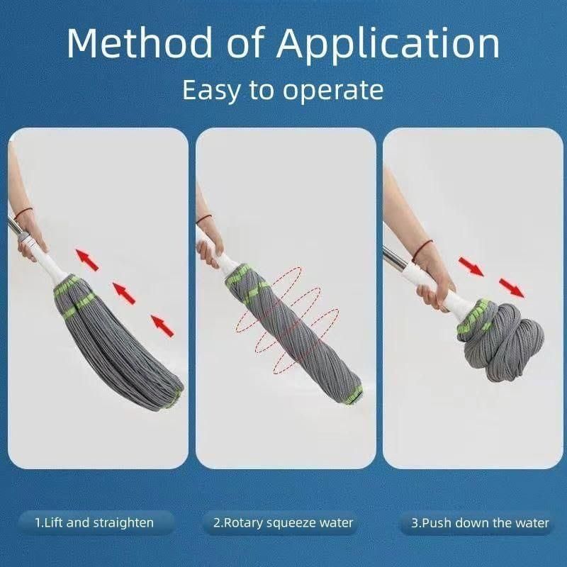 NEDLIX's Self-Wringing Floor Mop | 2-in-1 Scrub & Mop Head | Less Effort, More Sparkle