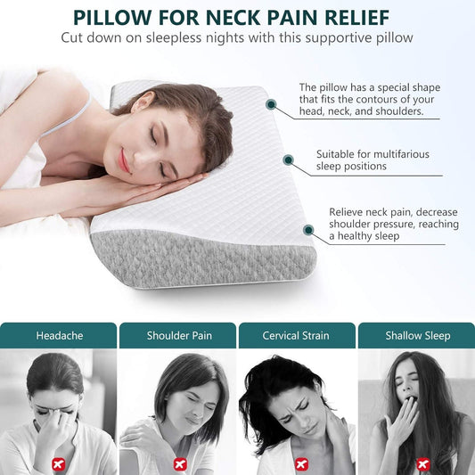 NEDLIX Cervical Neck Support Pillow for Sleeping