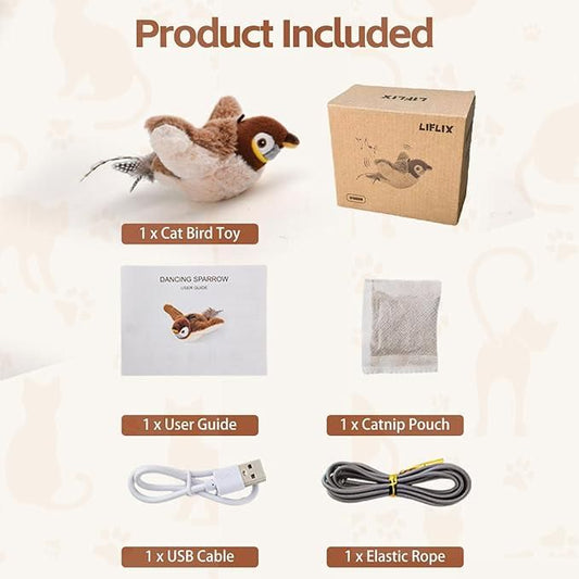 NEDLIX 🐾Interactive Chirping Bird Toy for pets and babies