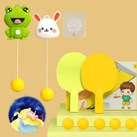 NEDLIX Portable Hanging Table Tennis Trainer – Indoor Self Training Set with 3 Balls