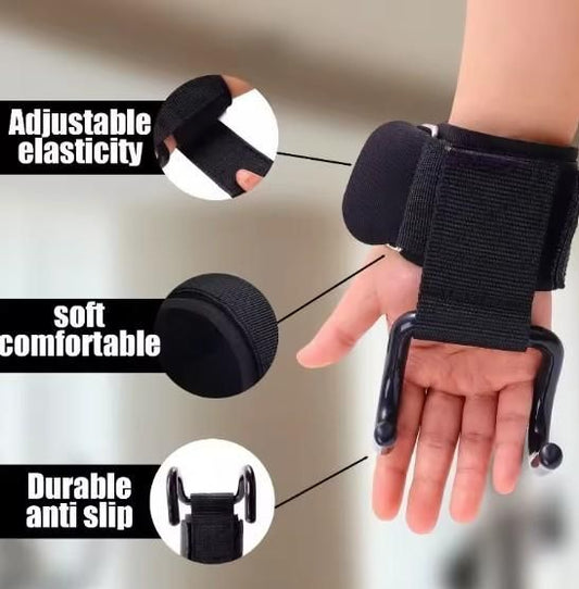 NEDLIX's Weight Lifting Rod Hooks Wrist Support  (1 Pair)