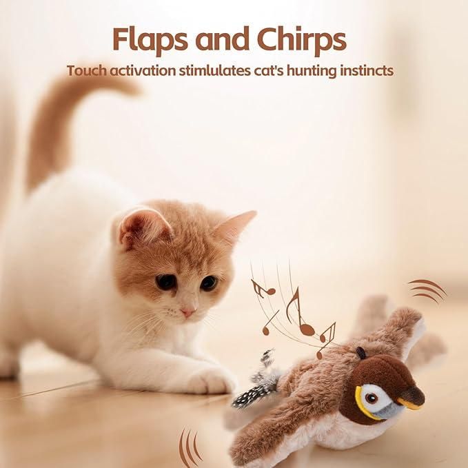 NEDLIX 🐾Interactive Chirping Bird Toy for pets and babies